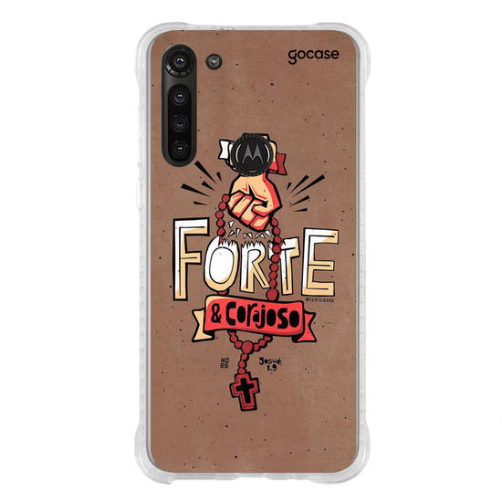 Capinha para celular Sê Forte e Corajoso