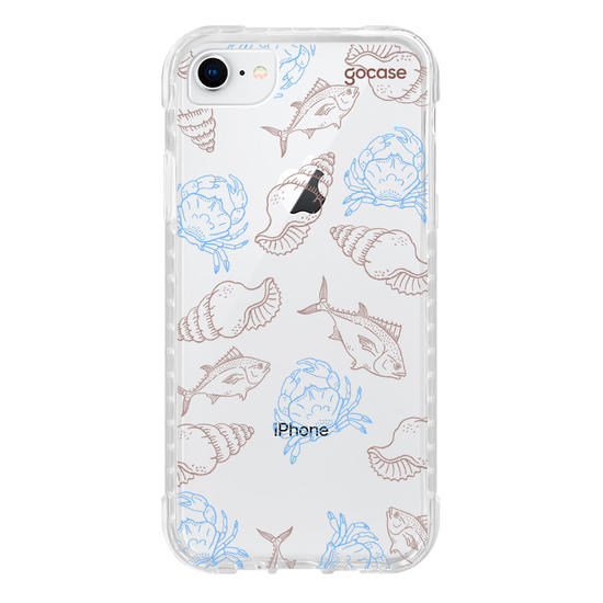 Capinha para celular  Sea Elements Lineart
