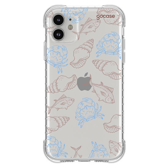 Capinha para celular  Sea Elements Lineart