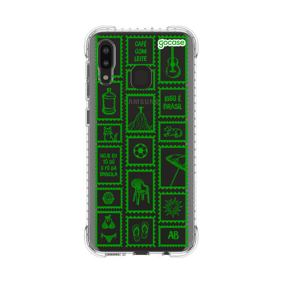 Capinha para celular  Selos Brasilidade Amarelo