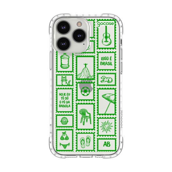 Capinha para celular  Selos Brasilidade Amarelo