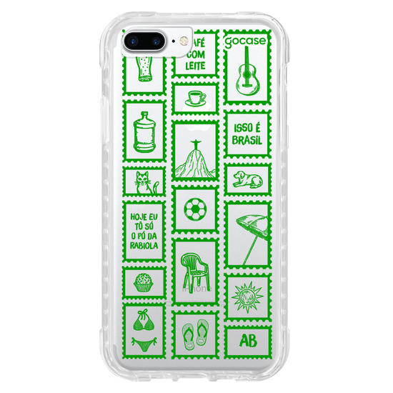Capinha para celular  Selos Brasilidade Amarelo