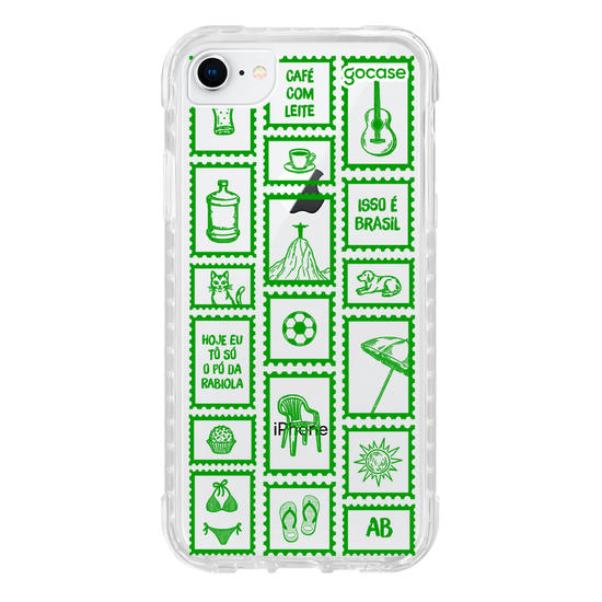 Capinha para celular  Selos Brasilidade Amarelo