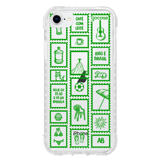 Capinha para celular  Selos Brasilidade Amarelo