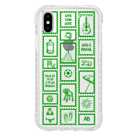 Capinha para celular  Selos Brasilidade Amarelo