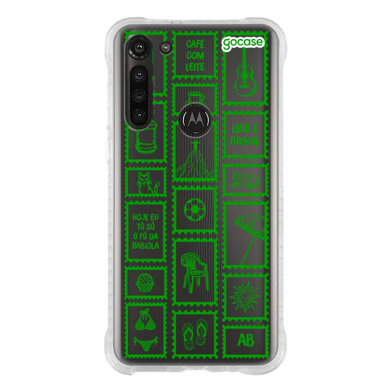 Capinha para celular  Selos Brasilidade Amarelo