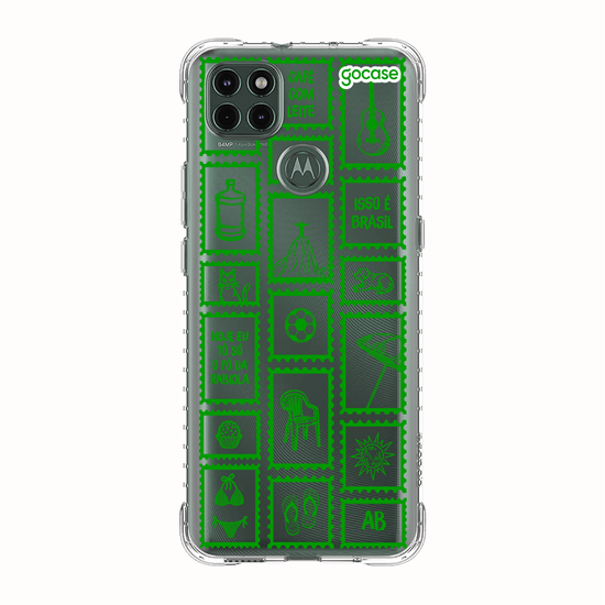 Capinha para celular  Selos Brasilidade Amarelo