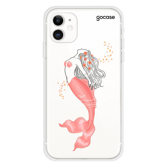 Sereia e Flores Customizável Phone Case
