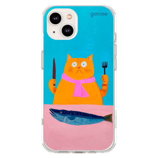 Capinha para celular  Silly Hungry Cat