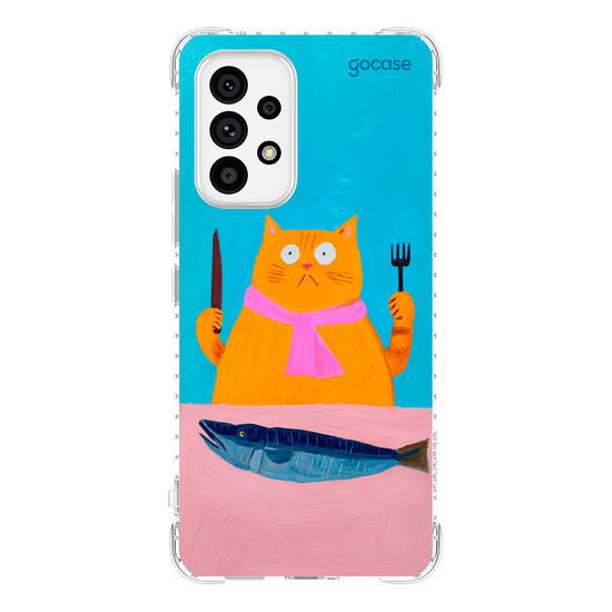 Capinha para celular  Silly Hungry Cat