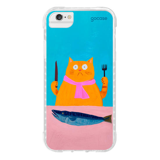 Capinha para celular  Silly Hungry Cat