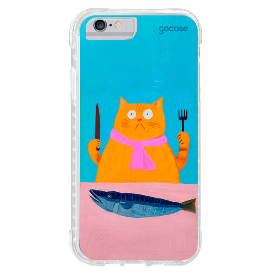 Capinha para celular  Silly Hungry Cat
