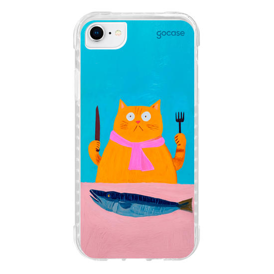 Capinha para celular  Silly Hungry Cat
