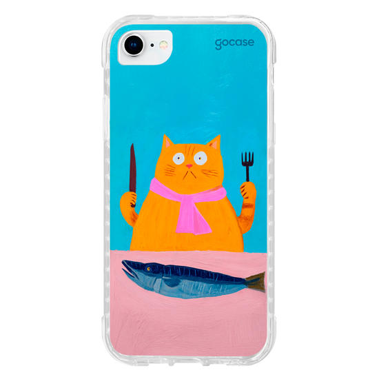 Capinha para celular  Silly Hungry Cat