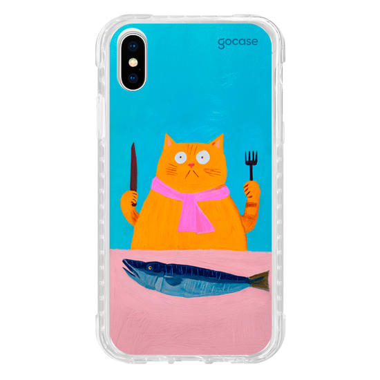 Capinha para celular  Silly Hungry Cat