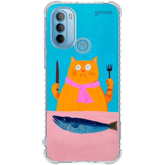 Capinha para celular  Silly Hungry Cat