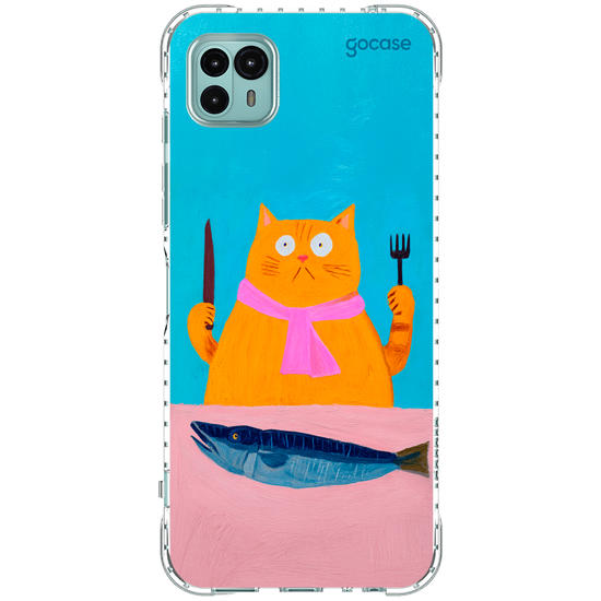 Capinha para celular  Silly Hungry Cat
