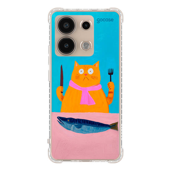Capinha para celular  Silly Hungry Cat