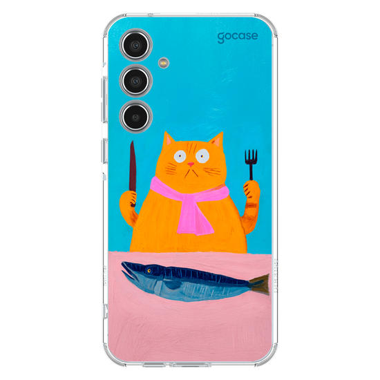 Capinha para celular  Silly Hungry Cat