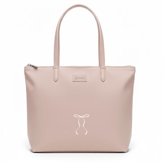 Tote Shopper -  Small Name Bow