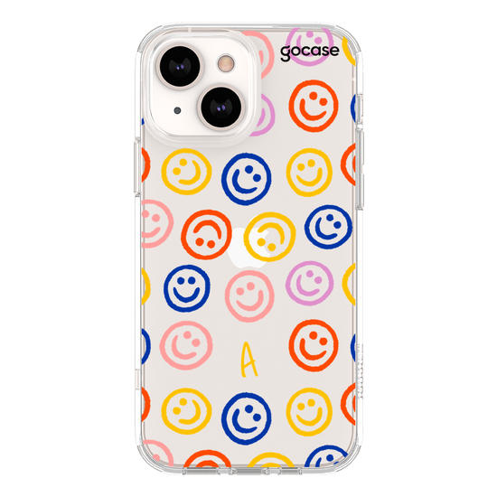 Initial Colorful Smile Phone Case