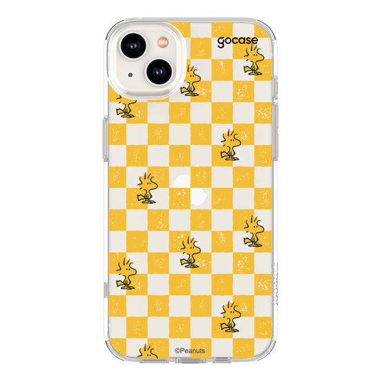 Capinha para celular  Snoopy - Xadrez Yellow