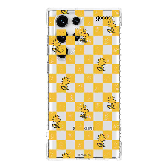 Capinha para celular  Snoopy - Xadrez Yellow