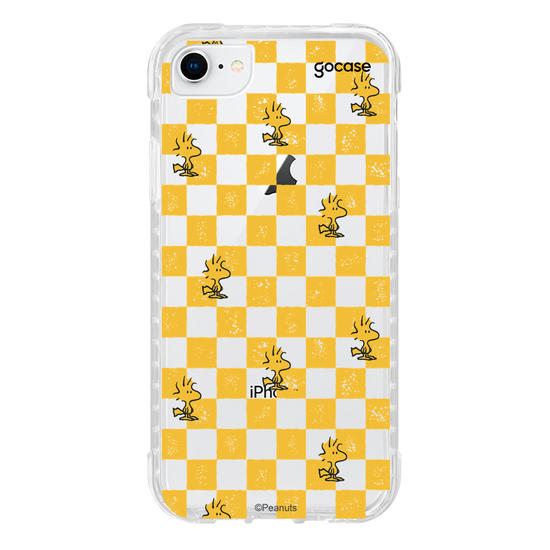 Capinha para celular  Snoopy - Xadrez Yellow