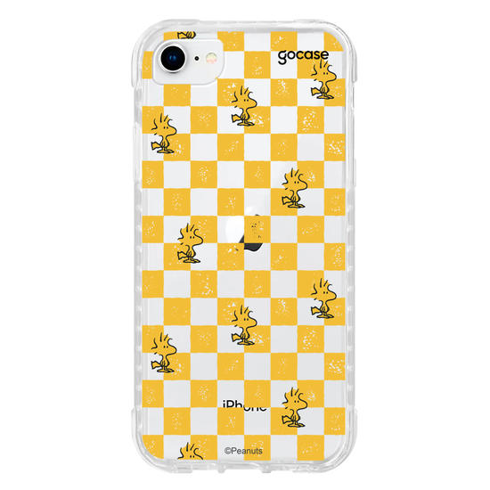 Capinha para celular  Snoopy - Xadrez Yellow