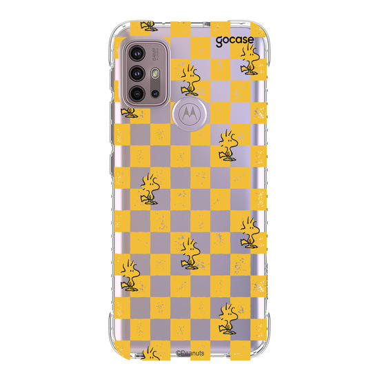 Capinha para celular  Snoopy - Xadrez Yellow