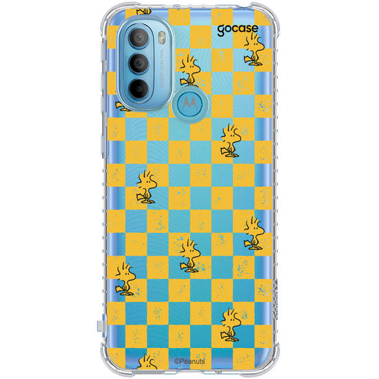 Capinha para celular  Snoopy - Xadrez Yellow