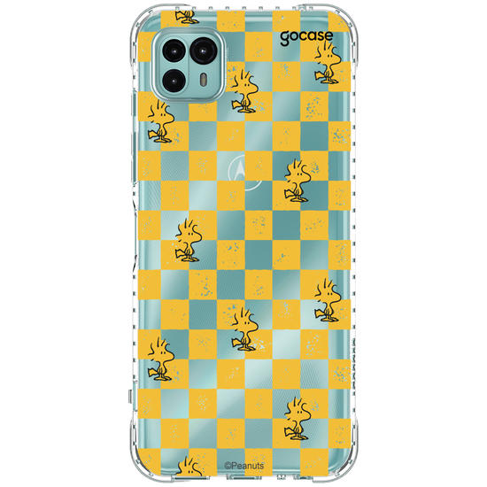 Capinha para celular  Snoopy - Xadrez Yellow