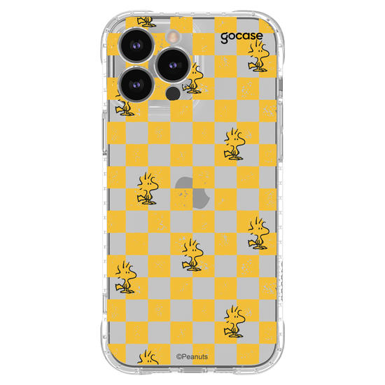 Capinha para celular  Snoopy - Xadrez Yellow