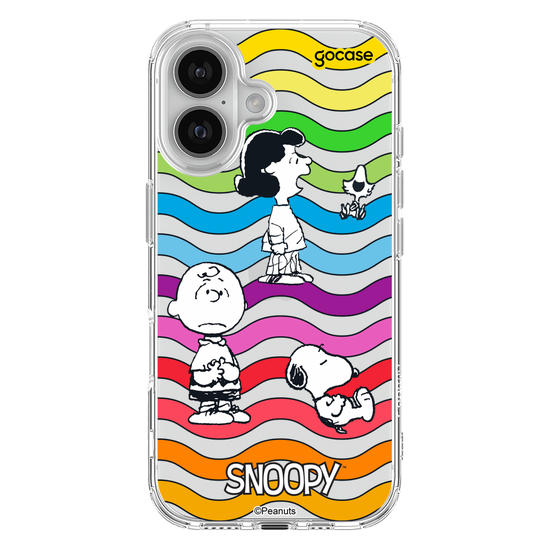 Capinha para celular  Snoopy - Rainbow Ondulação