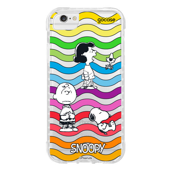 Capinha para celular  Snoopy - Rainbow Ondulação