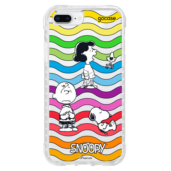 Capinha para celular  Snoopy - Rainbow Ondulação