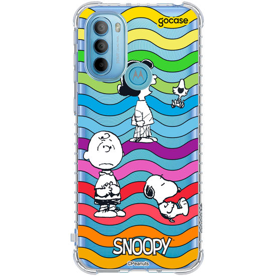 Capinha para celular  Snoopy - Rainbow Ondulação