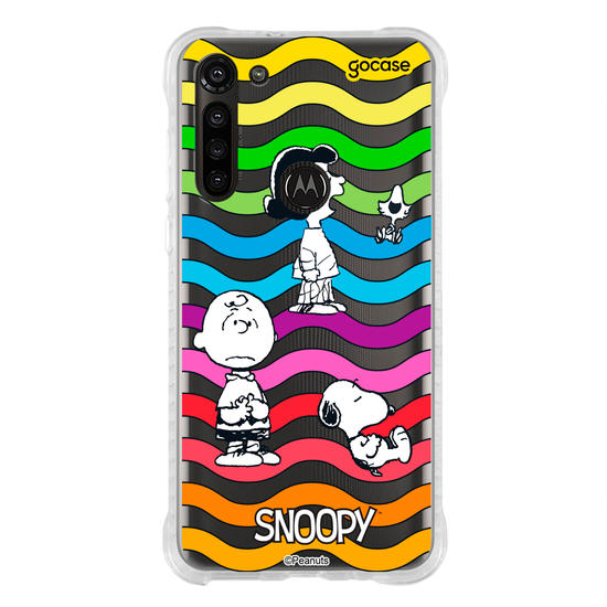Capinha para celular  Snoopy - Rainbow Ondulação