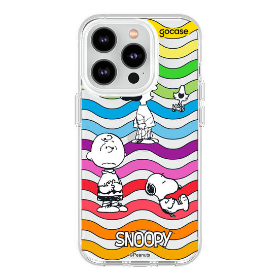 Capinha para celular  Snoopy - Rainbow Ondulação