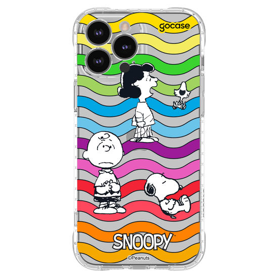 Capinha para celular  Snoopy - Rainbow Ondulação