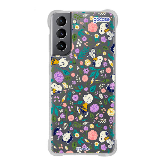 Capinha para celular  Snoppy - Flower Pattern