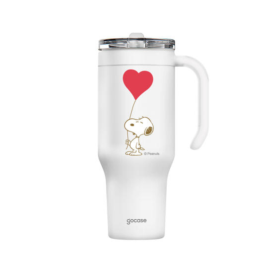 Copo Térmico Life + Ebook -  Snoopy - Heart