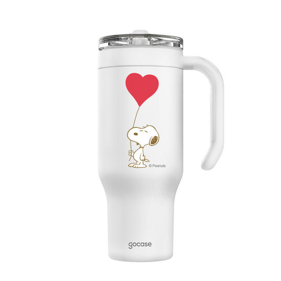 Copo Térmico Life + Ebook -  Snoopy - Heart