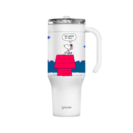 Copo Térmico Life + Ebook -  Snoopy - Night