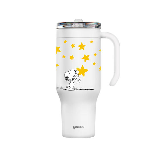 Copo Térmico Life + Ebook -  Snoopy - Sky