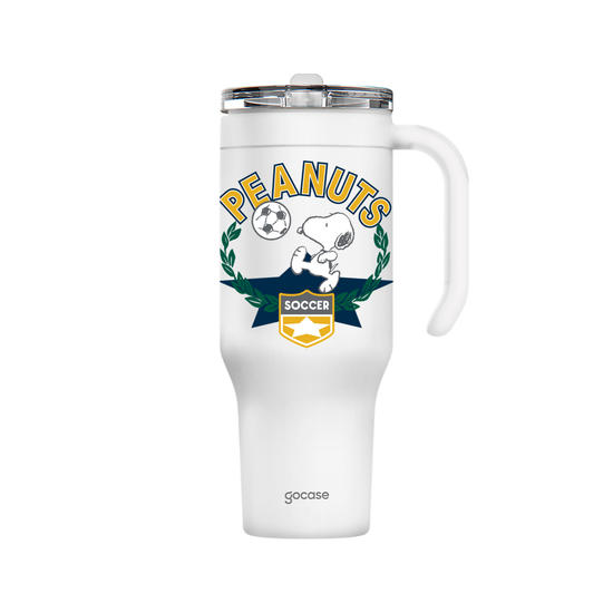 Copo Térmico Life + Ebook - Snoopy - Emblema de Futebol