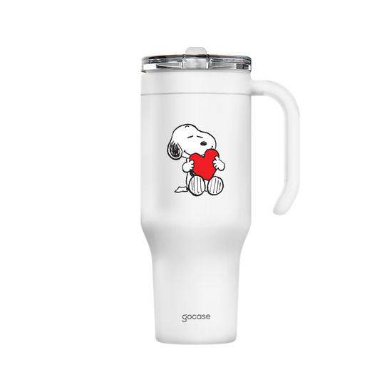 Copo Térmico Life + Ebook - Snoopy - Heart