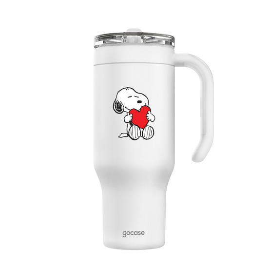 Copo Térmico Life + Ebook - Snoopy - Heart