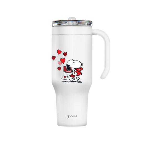 Copo Térmico Life + Ebook - Snoopy - Love Letter