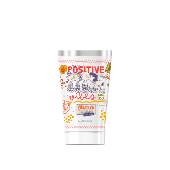 Copo Térmico + Ebook - Snoopy Peanuts Positive Vibes